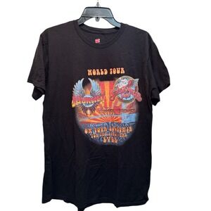 Journey Steve Miller Band 2014 Tour Shirt Large Tower of Power Concert Tee Black